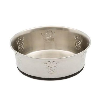 BYE-BYE BIRDIE PE60048 Cayman Classic Stainless Steel Non-Skid Pet Bowl; 3 Cup BY270392